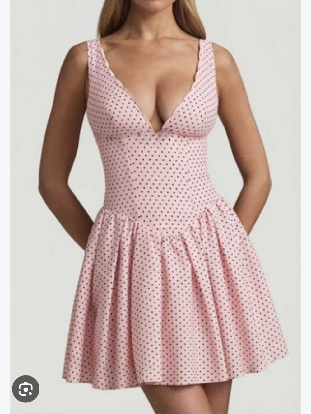 Oh Polly Pink Polka Dot Mini Dress
